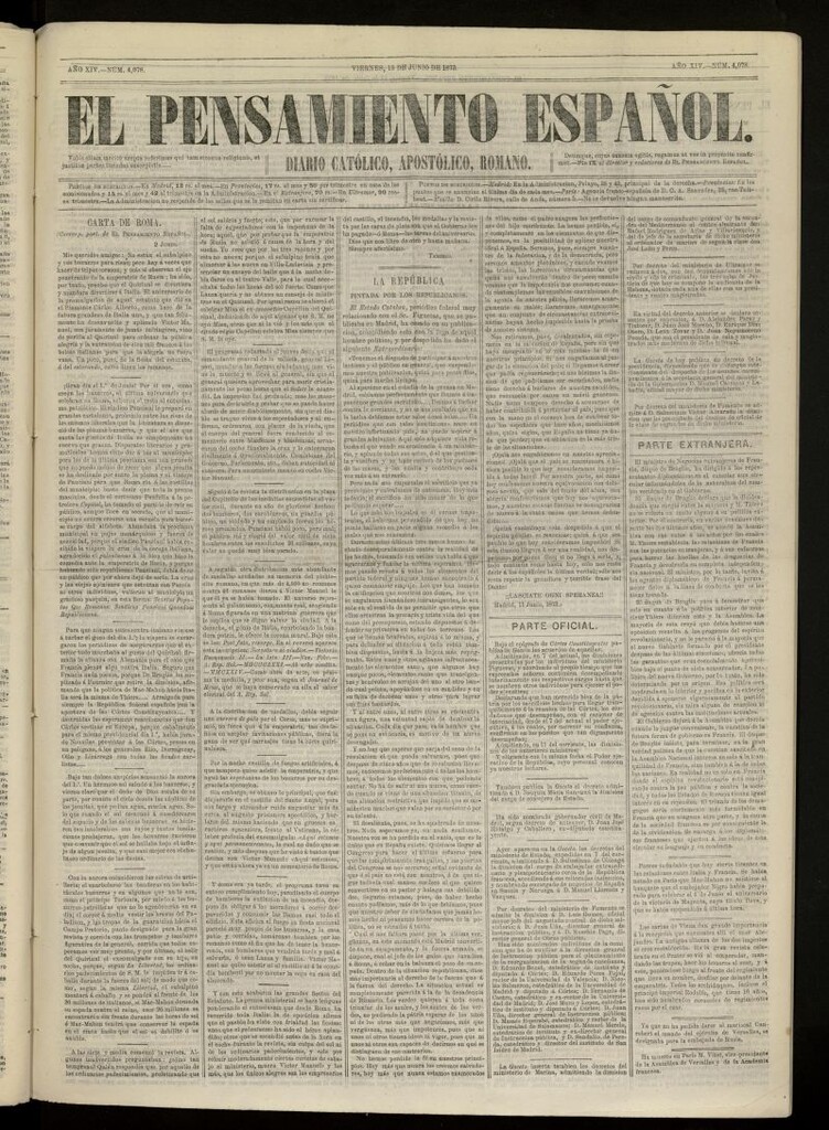 Miniatura de El Pensamiento Español del 13 de junio de 1873, nº 4078