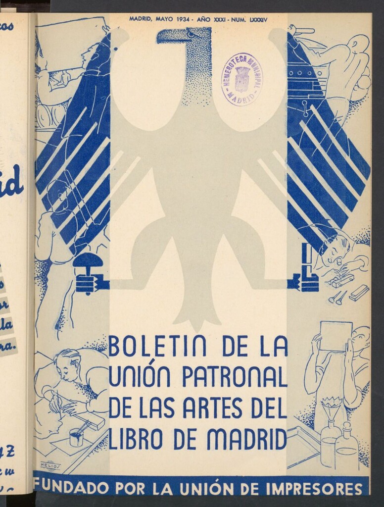Miniatura de Boletín de la unión patronal de las artes del libro de Madrid de mayo de 1934