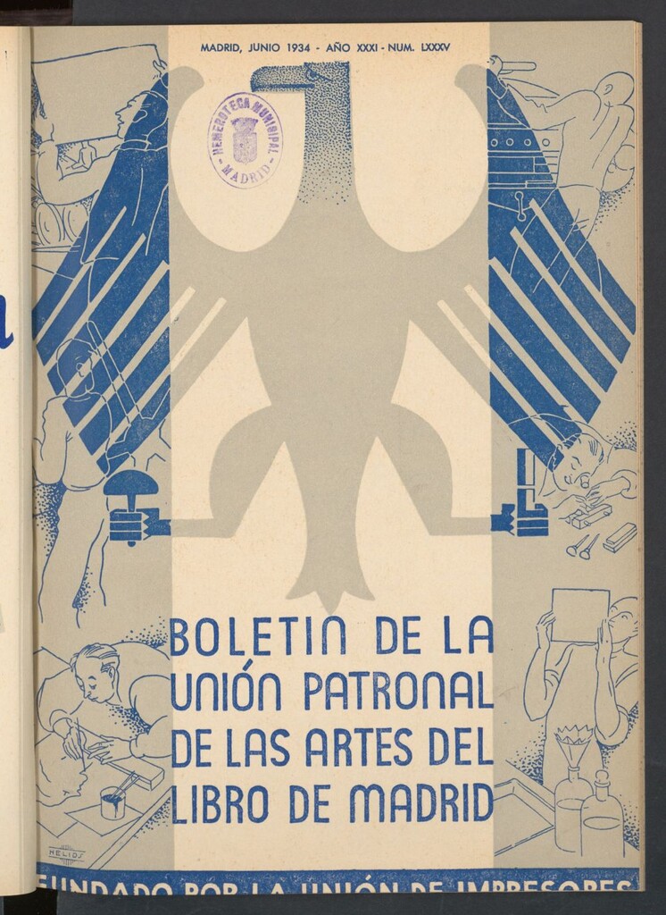 Miniatura de Boletín de la unión patronal de las artes del libro de Madrid de junio de 1934