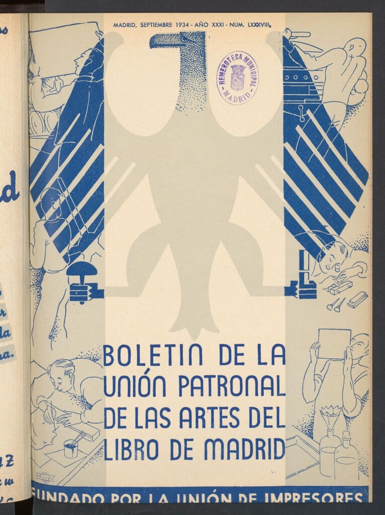 Miniatura de Boletín de la unión patronal de las artes del libro de Madrid de septiembre de 1934