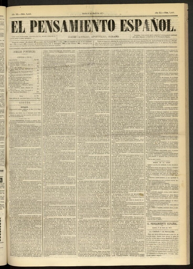 Miniatura de El Pensamiento Español del 9 de mayo de 1871, nº 3448