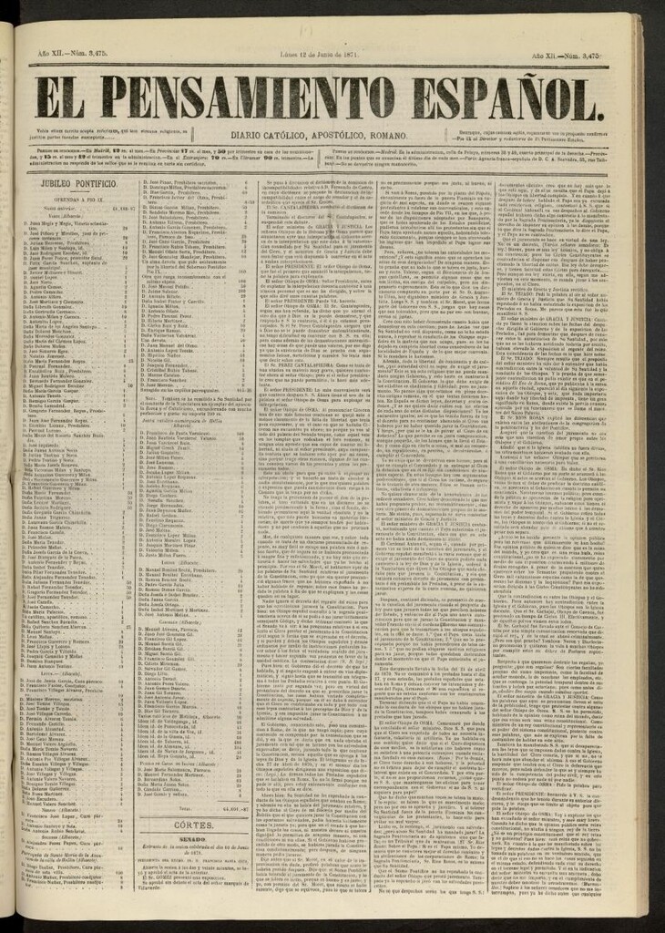 Miniatura de El Pensamiento Español del 12 de junio de 1871, nº 3475