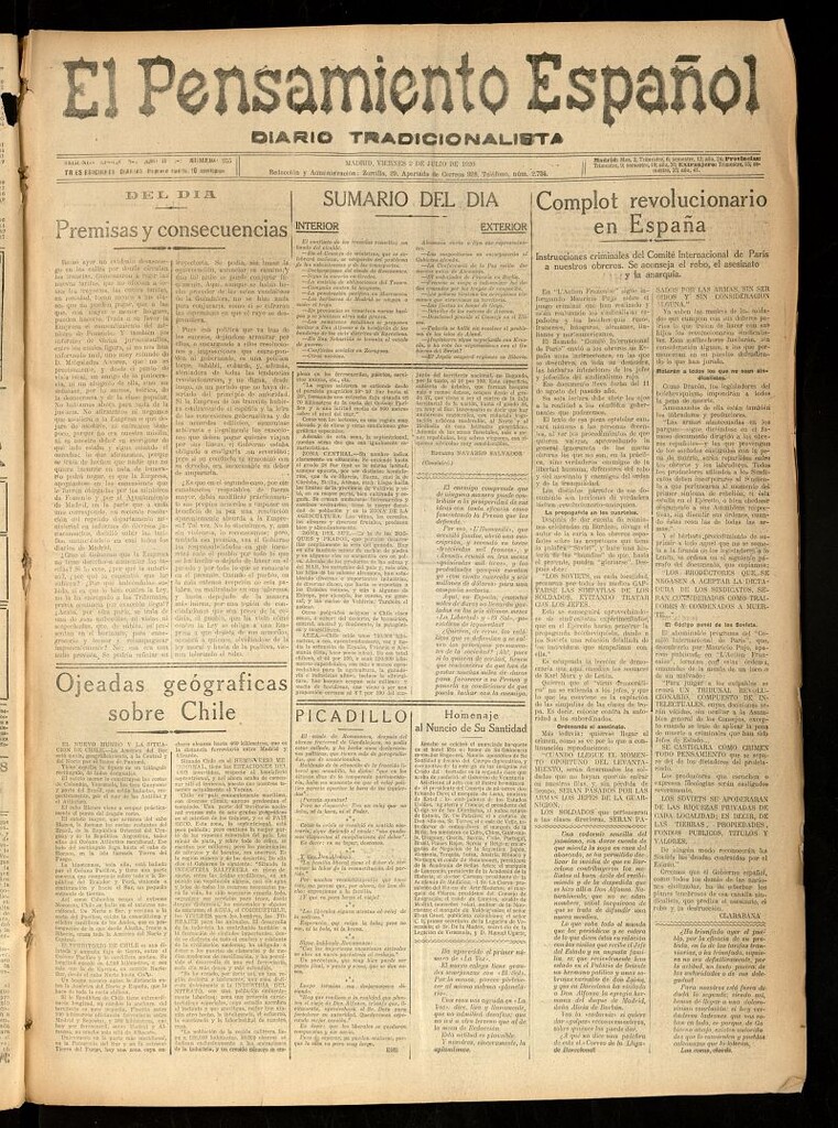 Miniatura de El Pensamiento Español del 2 de julio de 1920, nº 255