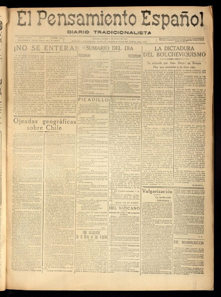 Miniatura de El Pensamiento Español del 3 de julio de 1920, nº 256