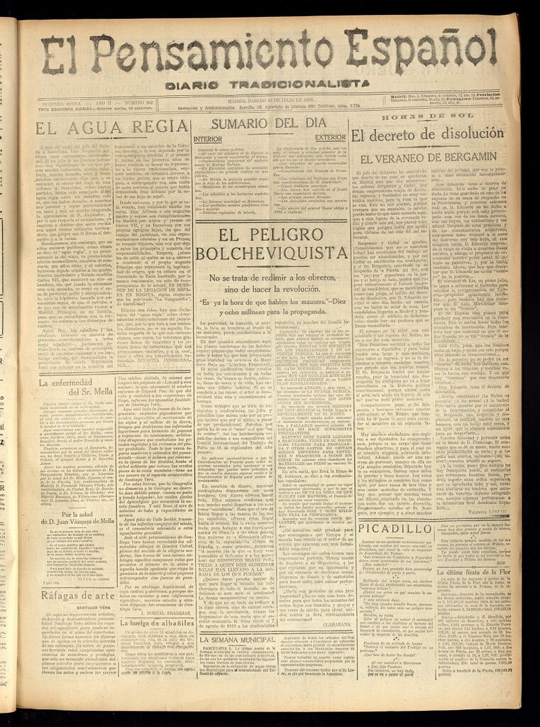 Miniatura de El Pensamiento Español del 10 de julio de 1920, nº 262