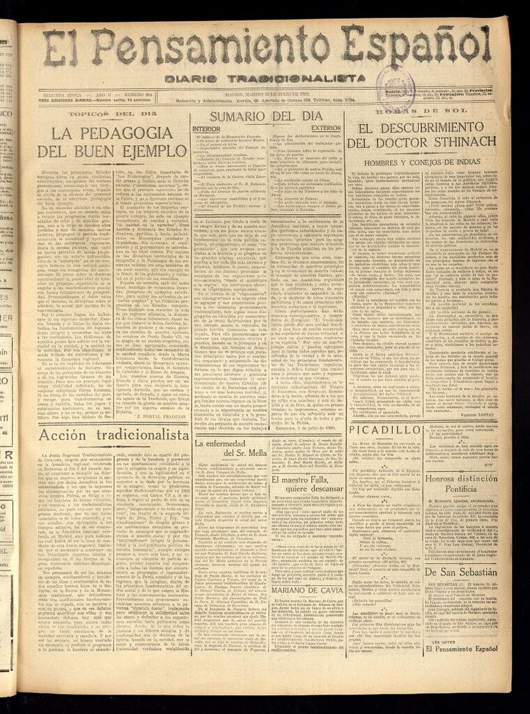 Miniatura de El Pensamiento Español del 13 de julio de 1920, nº 264