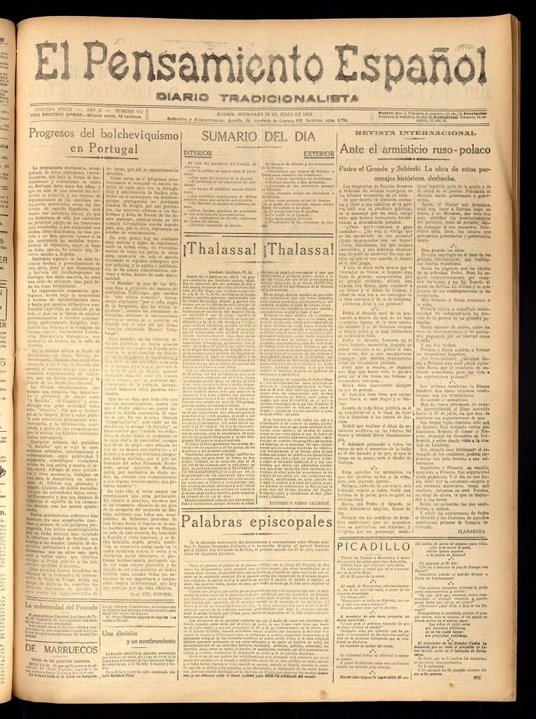 Miniatura de El Pensamiento Español del 28 de julio de 1920, nº 277