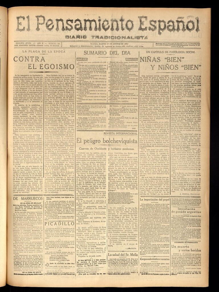 Miniatura de El Pensamiento Español del 10 de agosto de 1920, nº 288
