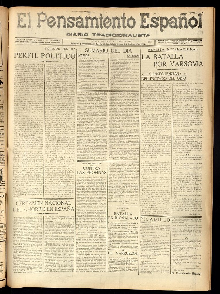 Miniatura de El Pensamiento Español del 17 de agosto de 1920, nº 294