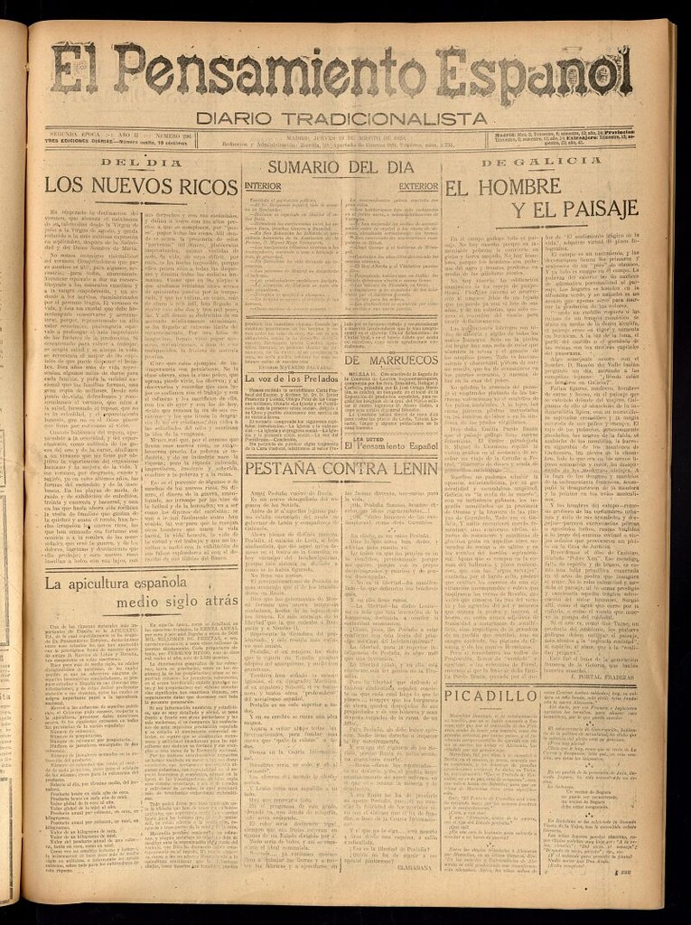 Miniatura de El Pensamiento Español del 19 de agosto de 1920, nº 296