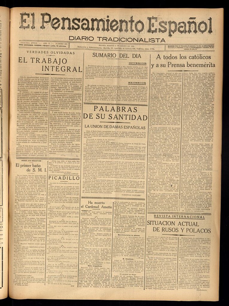 Miniatura de El Pensamiento Español del 31 de agosto de 1920, nº 305