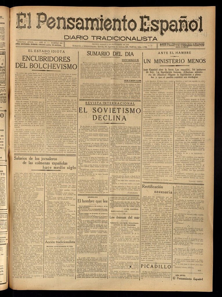 Miniatura de El Pensamiento Español del 4 de septiembre de 1920, nº 308