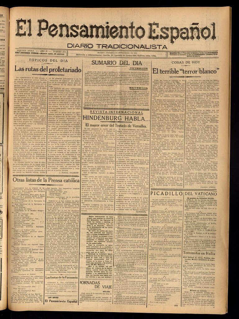 Miniatura de El Pensamiento Español del 9 de septiembre de 1920, nº 312