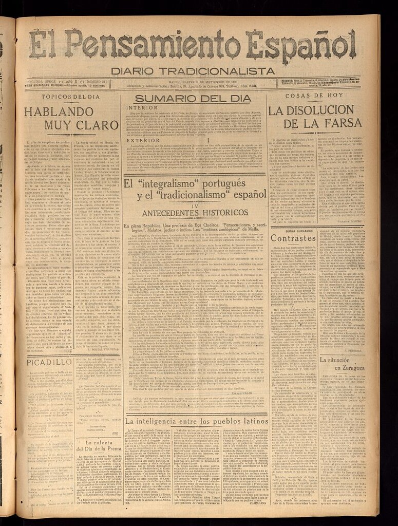 Miniatura de El Pensamiento Español del 21 de septiembre de 1920, nº 321