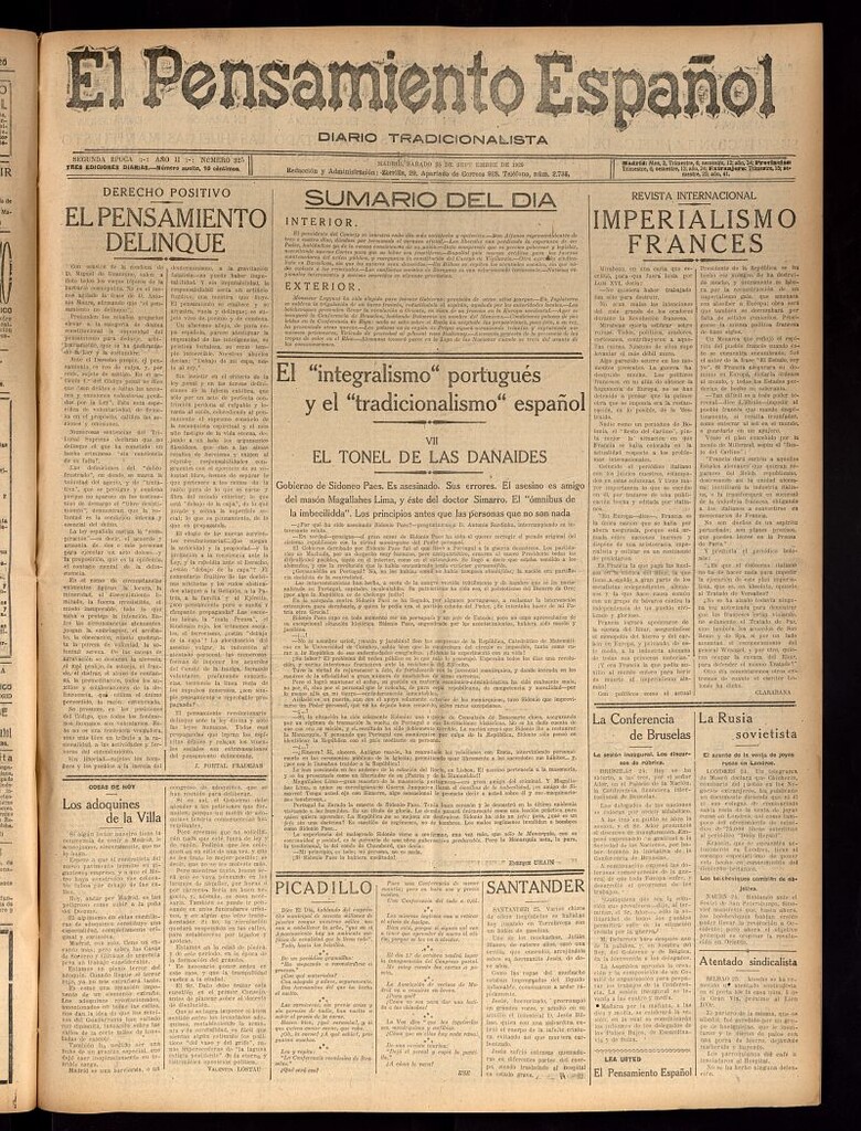 Miniatura de El Pensamiento Español del 25 de septiembre de 1920, nº 325