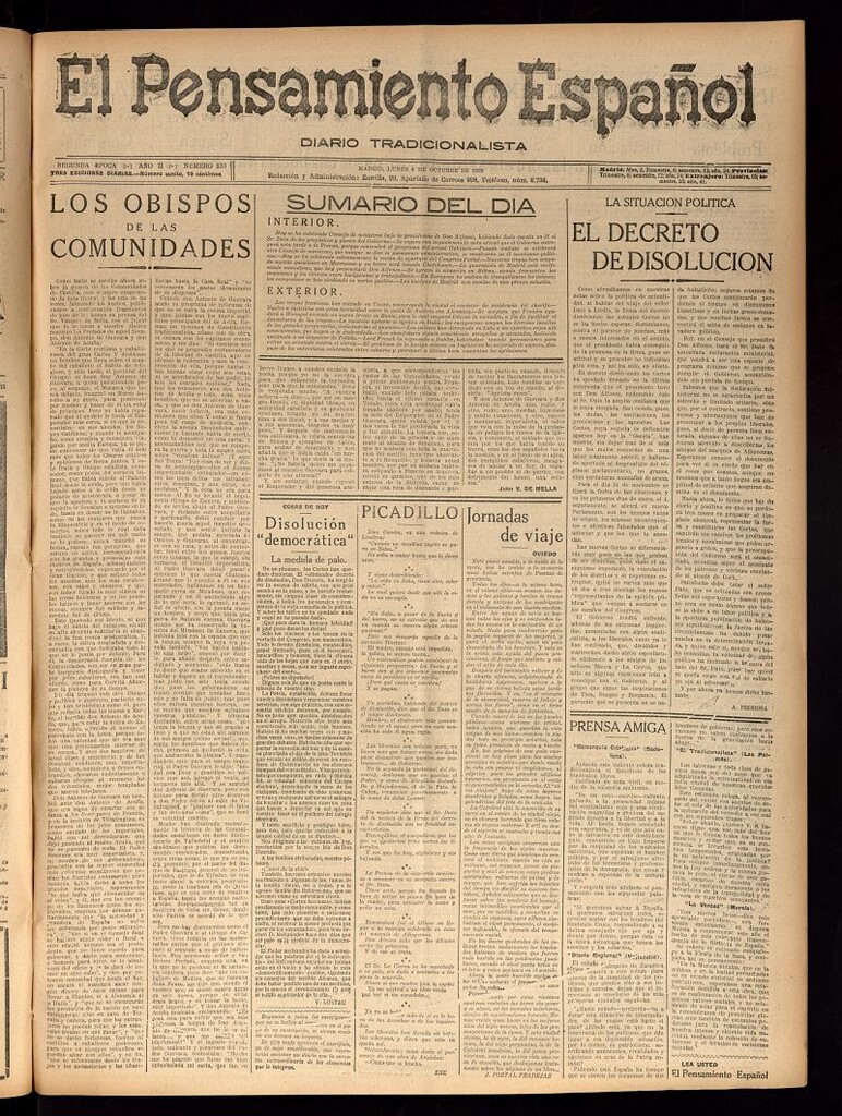 Miniatura de El Pensamiento Español del 4 de octubre de 1920, nº 333