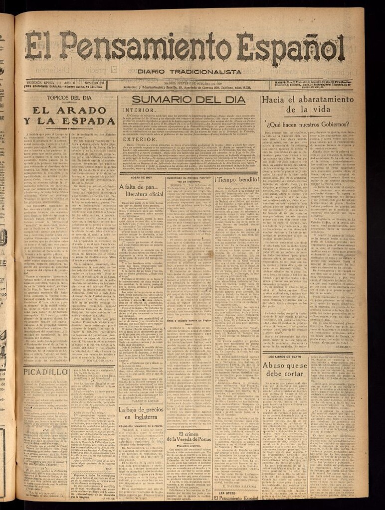 Miniatura de El Pensamiento Español del 7 de octubre de 1920, nº 336
