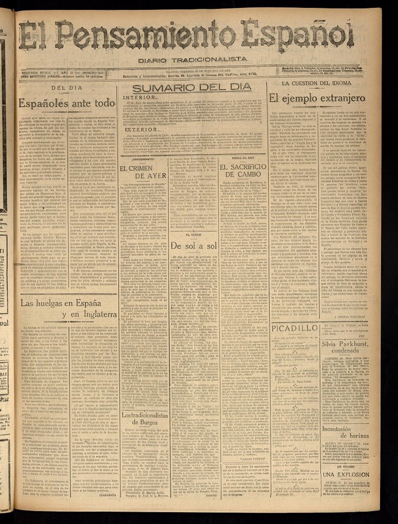 Miniatura de El Pensamiento Español del 29 de octubre de 1920, nº 356
