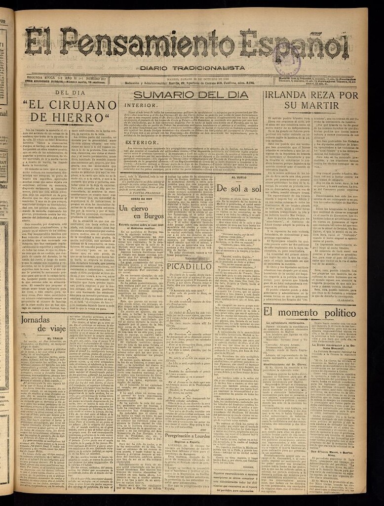 Miniatura de El Pensamiento Español del 30 de octubre de 1920, nº 357
