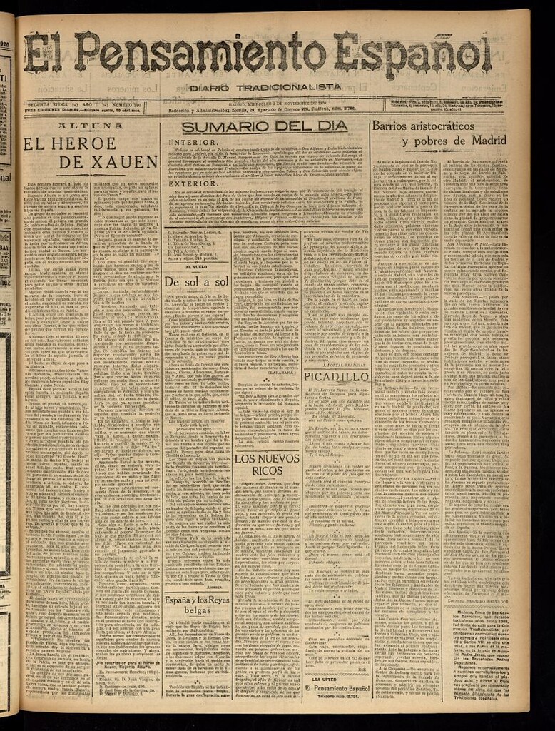 Miniatura de El Pensamiento Español del 3 de noviembre de 1920, nº 360