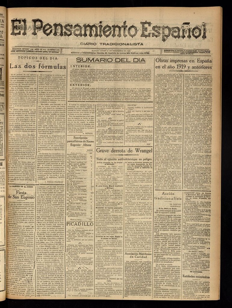 Miniatura de El Pensamiento Español del 15 de noviembre de 1920, nº 370