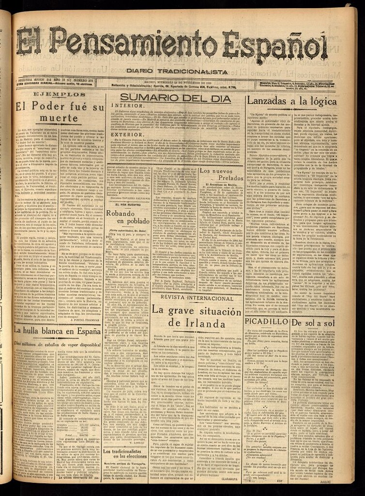 Miniatura de El Pensamiento Español del 24 de noviembre de 1920, nº 378