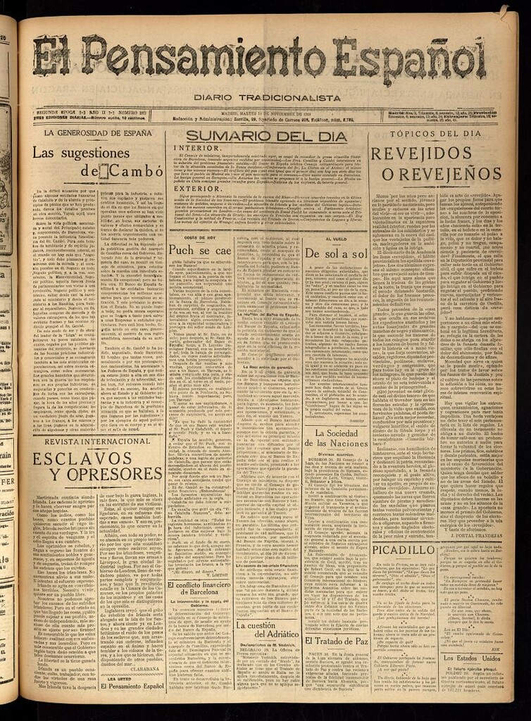 Miniatura de El Pensamiento Español del 30 de noviembre de 1920, nº 383