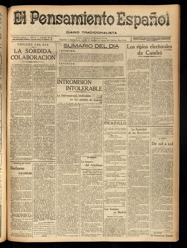 Miniatura de El Pensamiento Español del 10 de diciembre de 1920, nº 392