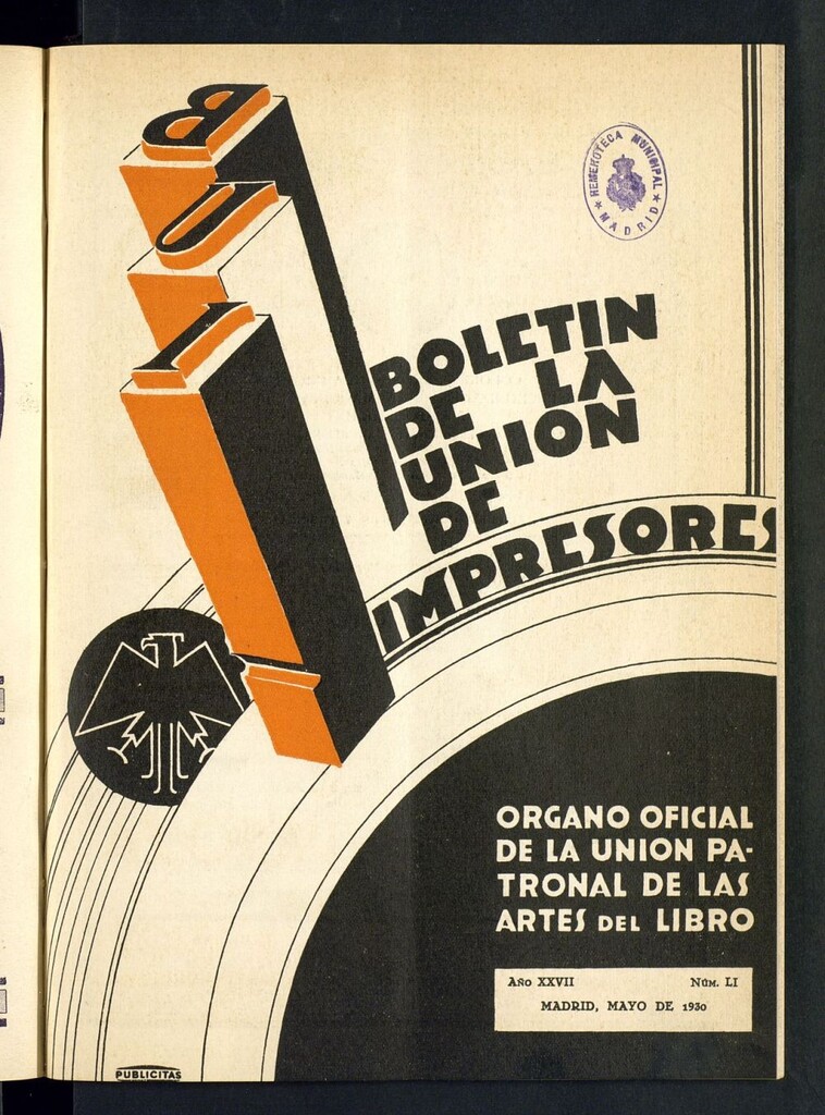 Miniatura de Boletín de la unión de impresores de mayo de 1930