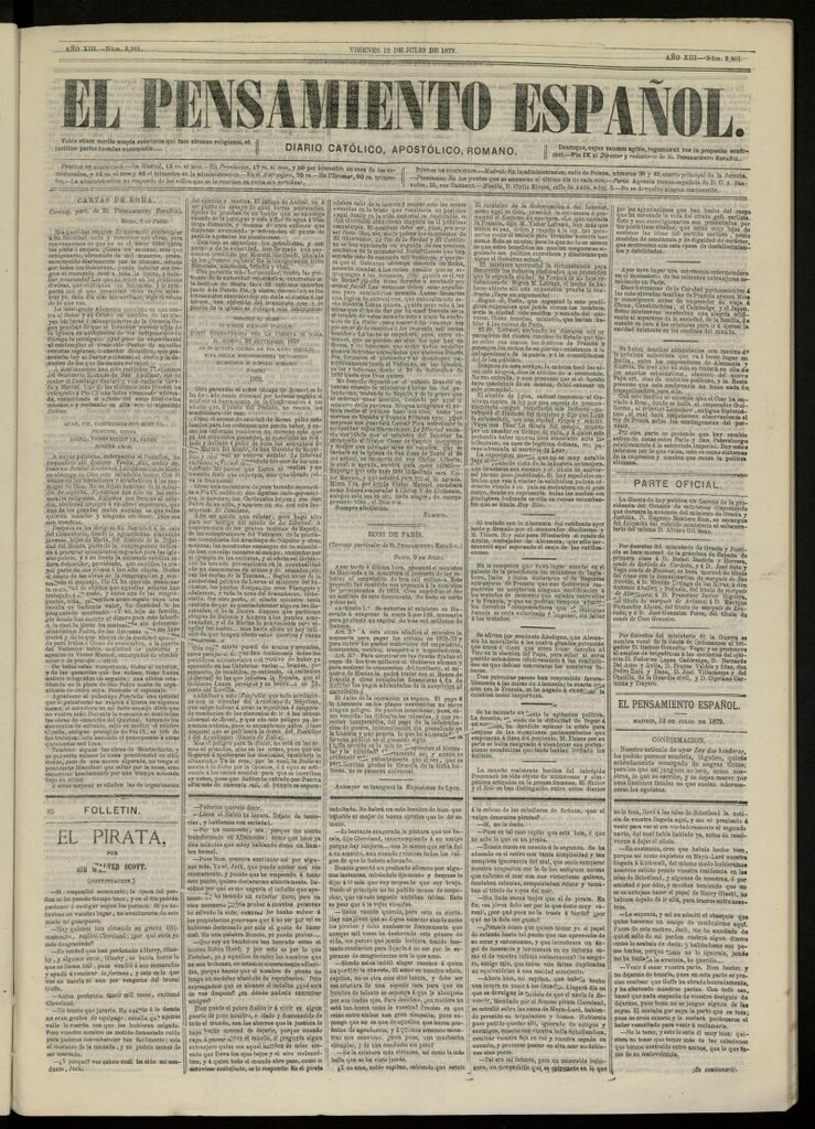 Miniatura de El Pensamiento Español del 12 de julio de 1872, nº 3801