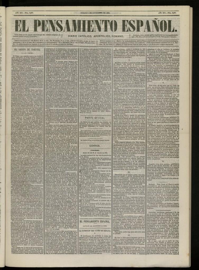 Miniatura de El Pensamiento Español del 2 de noviembre de 1872, nº 3895