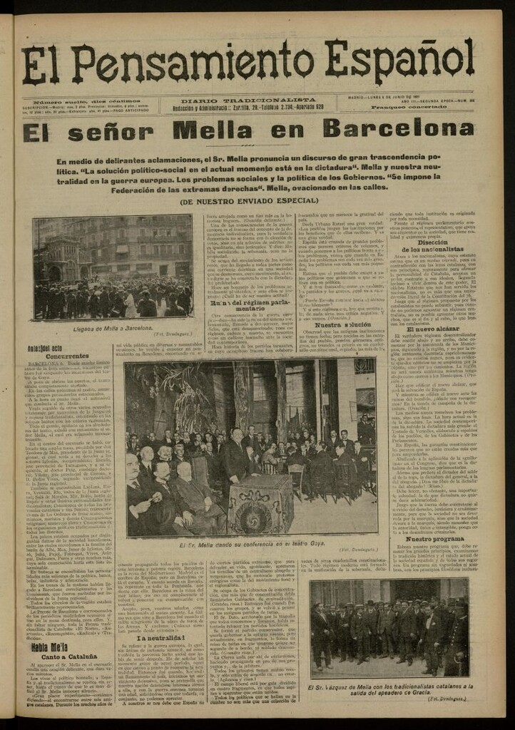 Miniatura de El Pensamiento Español del 6 de junio de 1921, nº 356