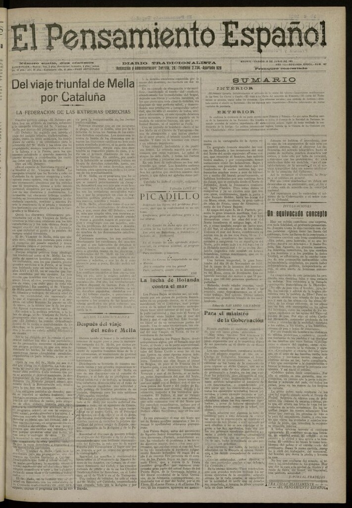 Miniatura de El Pensamiento Español del 18 de junio de 1921, nº 467