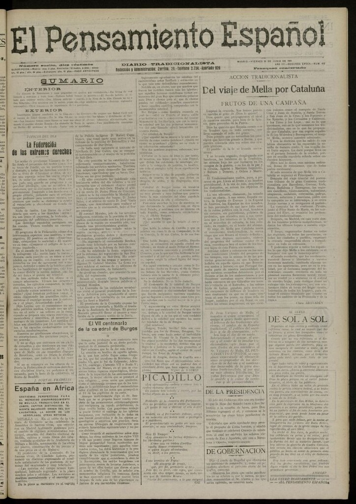 Miniatura de El Pensamiento Español del 24 de junio de 1921, nº 472