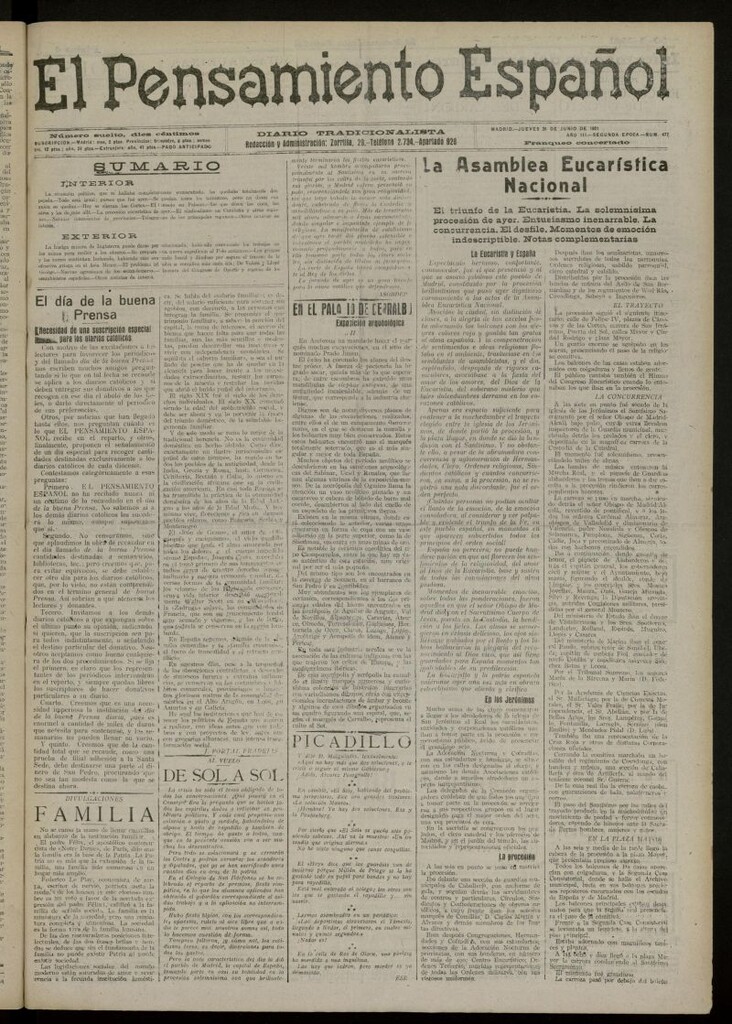 Miniatura de El Pensamiento Español del 30 de junio de 1921, nº 477