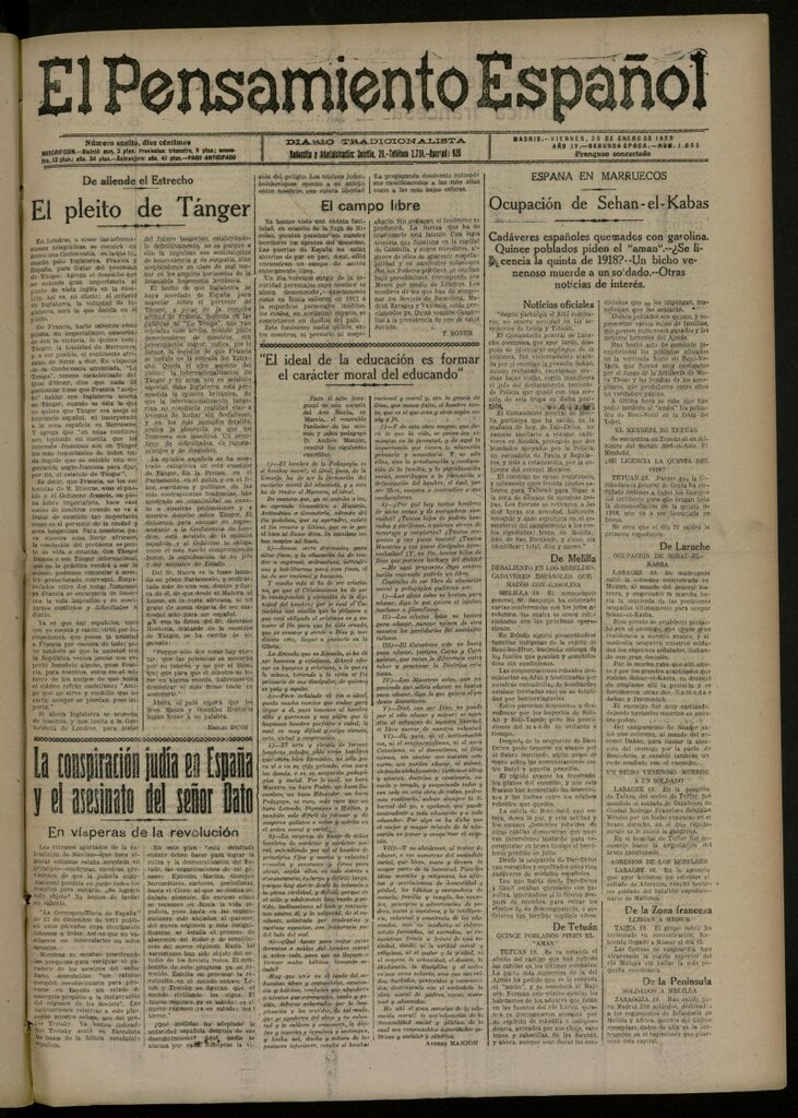Miniatura de El Pensamiento Español del 20 de enero de 1922, nº 1652