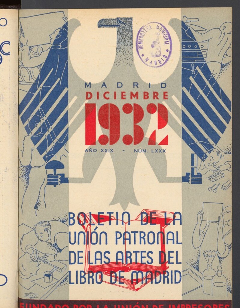 Miniatura de Boletín de la unión de impresores de diciembre de 1932