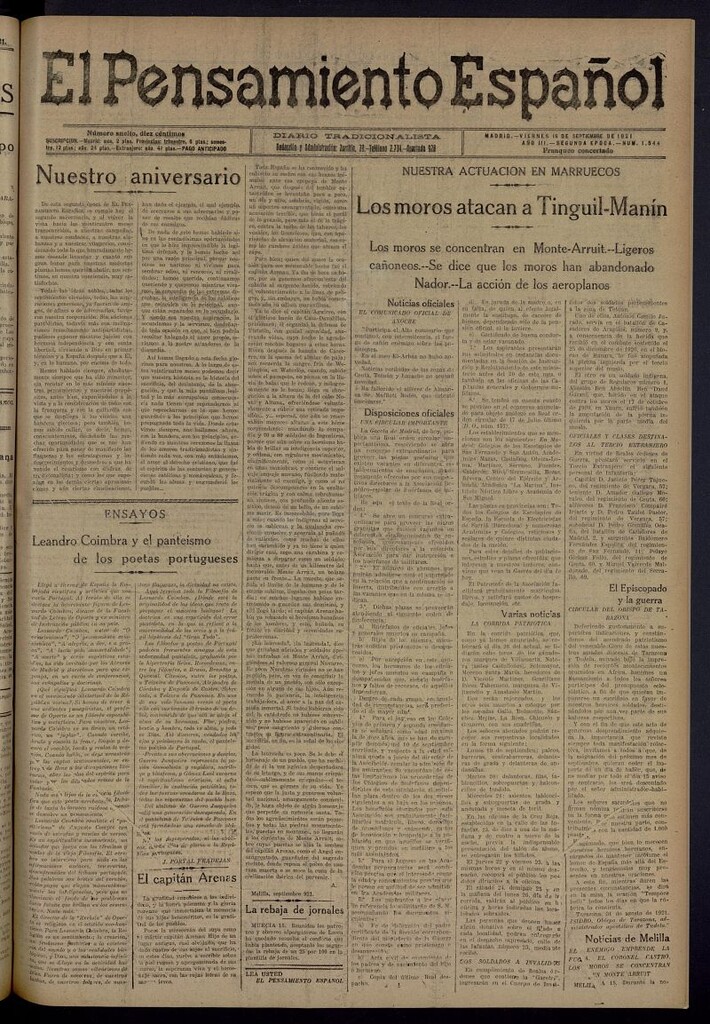 Miniatura de El Pensamiento Español del 16 de septiembre de 1921, nº 1544