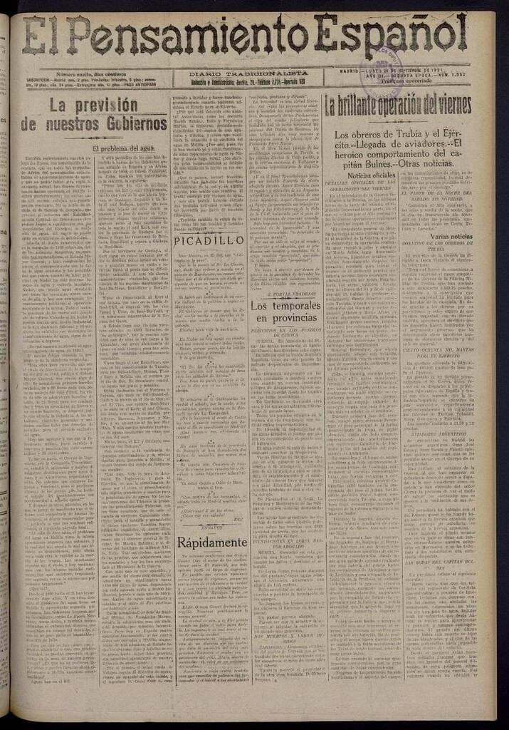Miniatura de El Pensamiento Español del 26 de septiembre de 1921, nº 1552