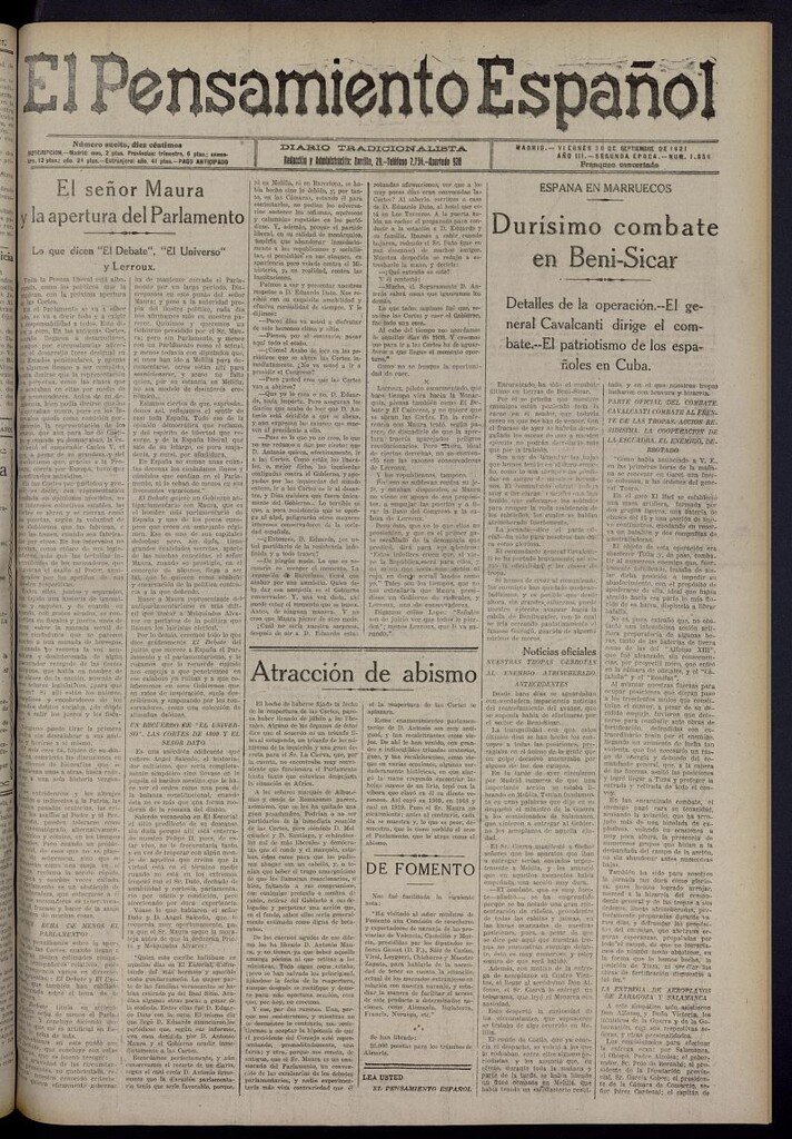 Miniatura de El Pensamiento Español del 30 de septiembre de 1921, nº 1556