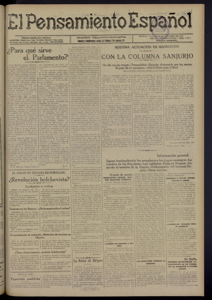Miniatura de El Pensamiento Español del 22 de octubre de 1921, nº 1575
