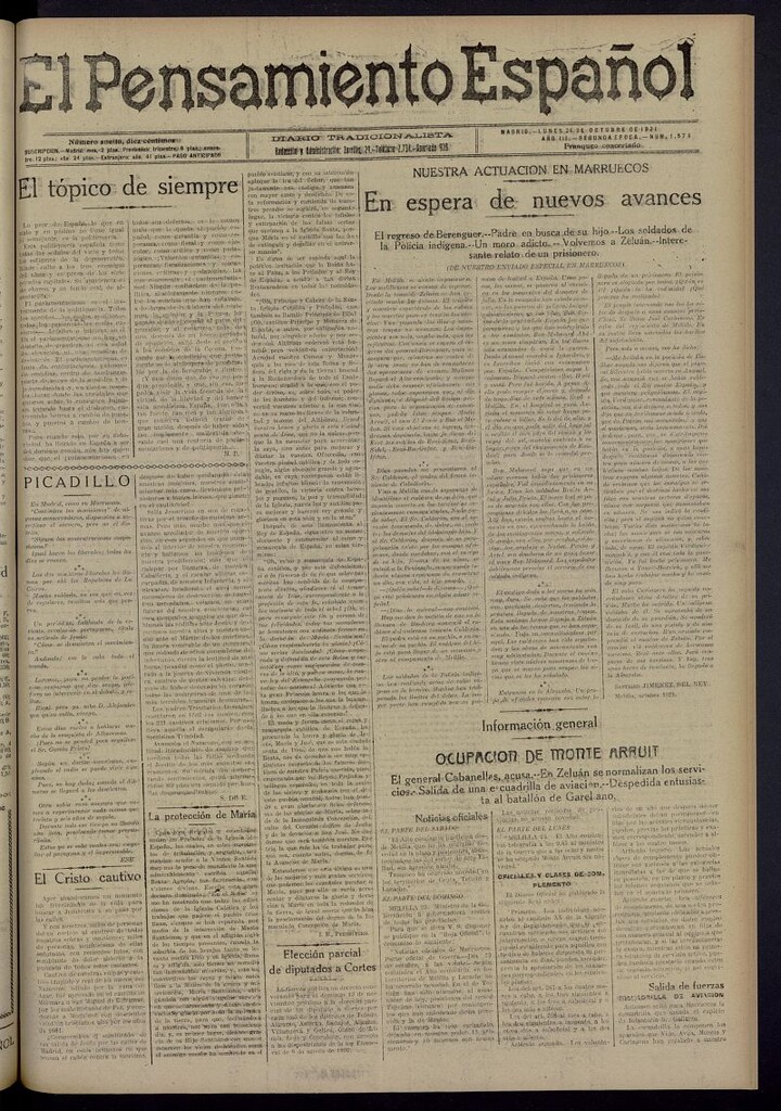 Miniatura de El Pensamiento Español del 24 de octubre de 1921, nº 1576
