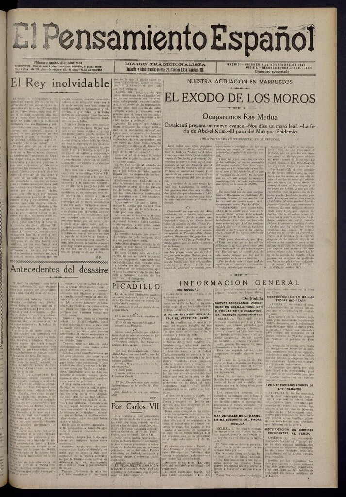 Miniatura de El Pensamiento Español del 4 de noviembre de 1921, nº 1586