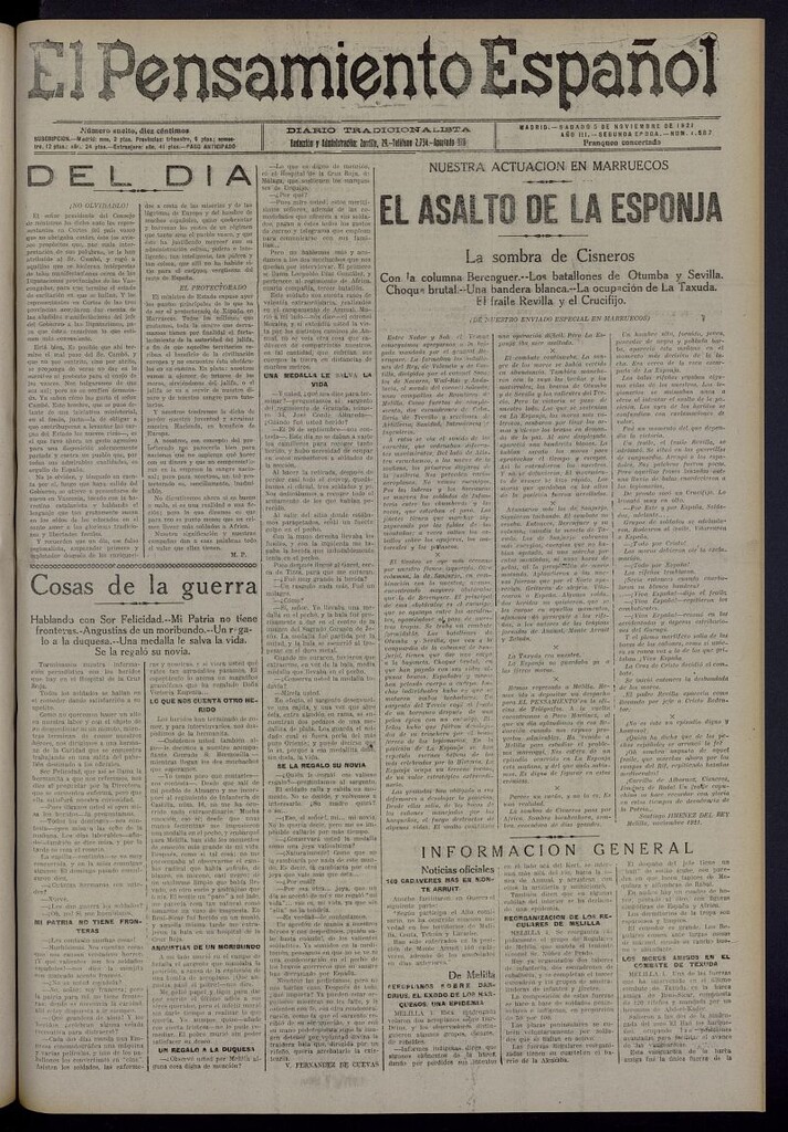 Miniatura de El Pensamiento Español del 5 de noviembre de 1921, nº 1587