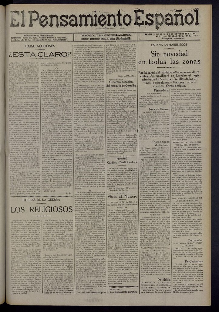 Miniatura de El Pensamiento Español del 9 de noviembre de 1921, nº 1590