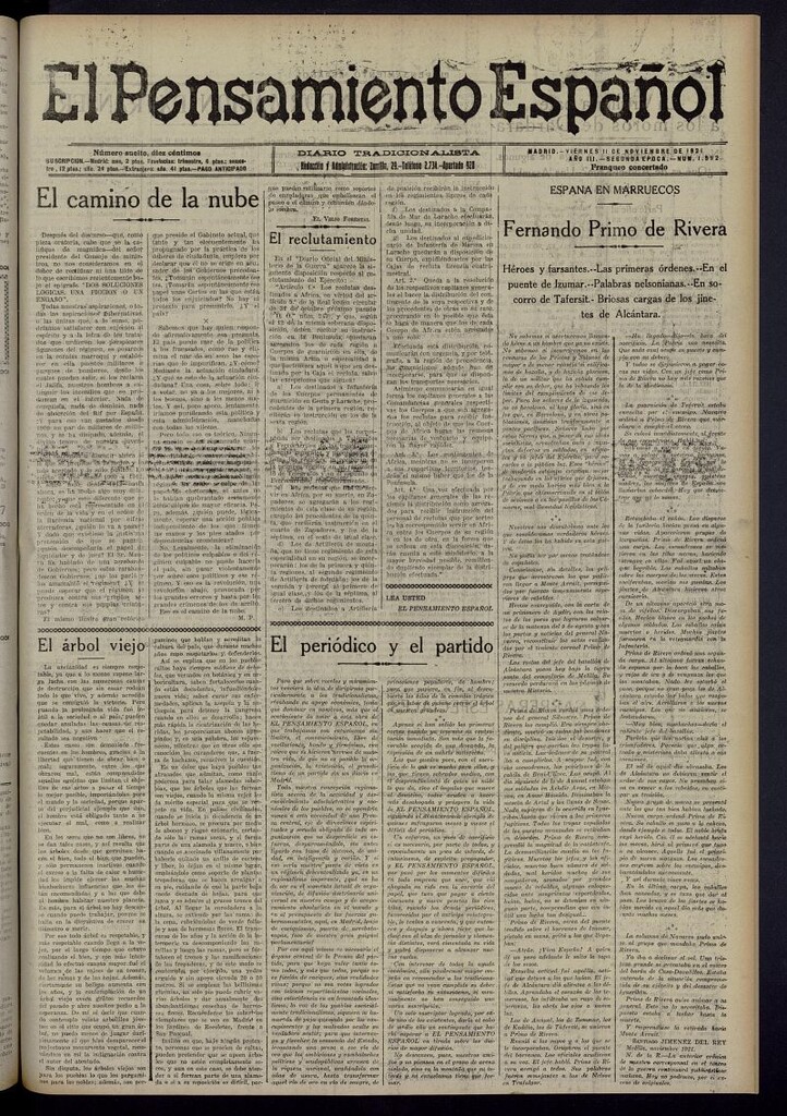 Miniatura de El Pensamiento Español del 11 de noviembre de 1921, nº 1592