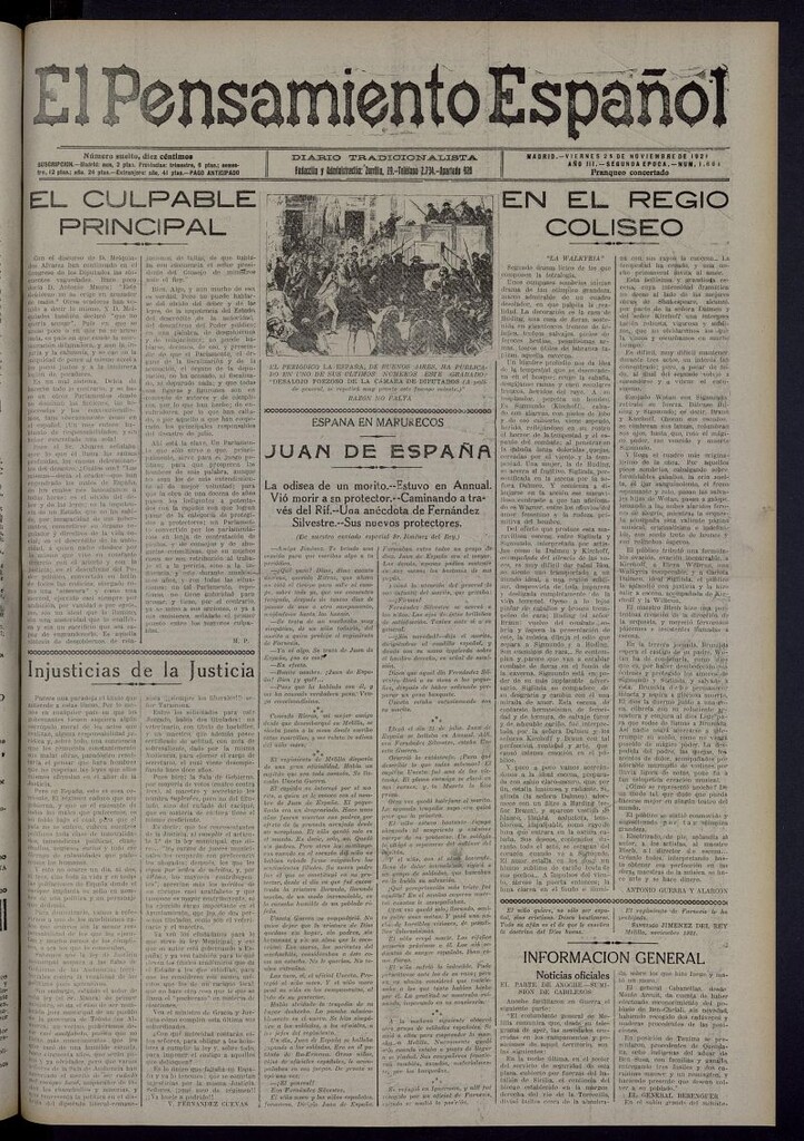Miniatura de El Pensamiento Español del 25 de noviembre de 1921, nº 1604