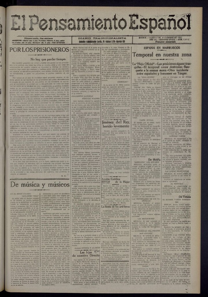 Miniatura de El Pensamiento Español del 5 de diciembre de 1921, nº 1612