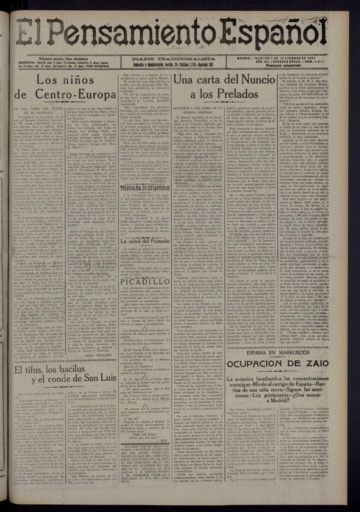 Miniatura de El Pensamiento Español del 6 de diciembre de 1921, nº 1613