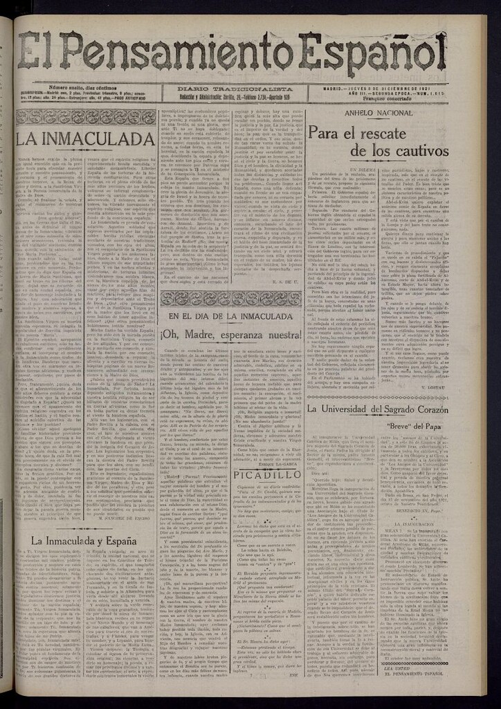 Miniatura de El Pensamiento Español del 8 de diciembre de 1921, nº 1615